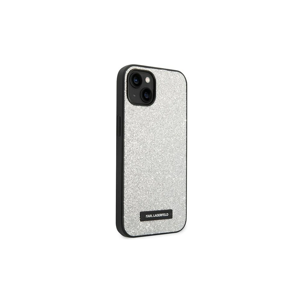 Hurtownia GSM - Etui Karl Lagerfeld KLHCP14SG2ELS Apple iPhone 14 hardcase argintiu/silver Glitter Plaque Logo - KLD1137 - {ean13} - Hurt