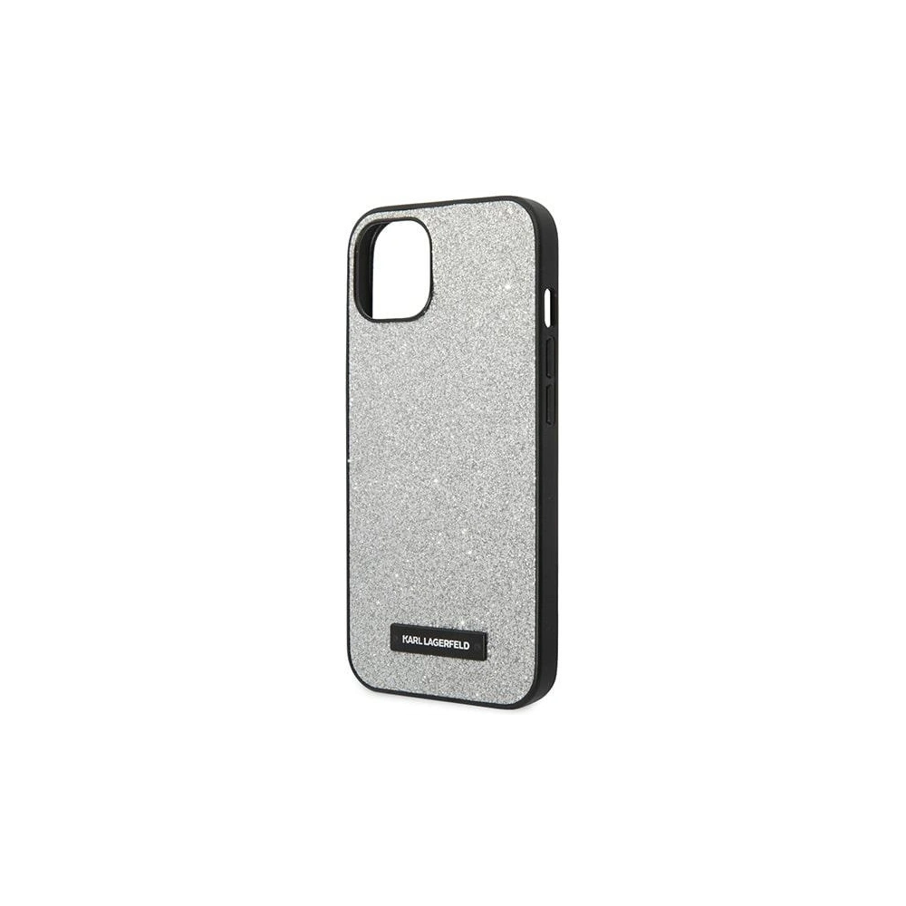 Hurtownia GSM - Etui Karl Lagerfeld KLHCP14SG2ELS Apple iPhone 14 hardcase argintiu/silver Glitter Plaque Logo - KLD1137 - {ean13} - Hurt