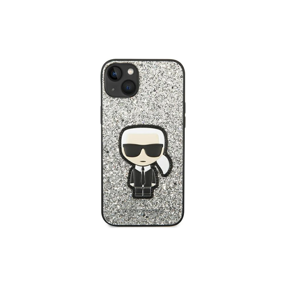Hurtownia GSM - Etui Karl Lagerfeld KLHCP14SGFKPG Apple iPhone 14 hardcase srebrny/silver Glitter Flakes Ikonik - KLD1138 - {ean13} - Hurt