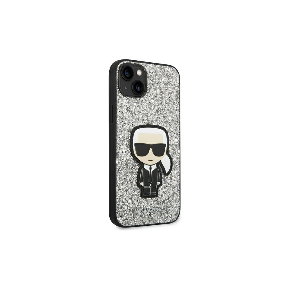 Hurtownia GSM - Etui Karl Lagerfeld KLHCP14SGFKPG Apple iPhone 14 hardcase srebrny/silver Glitter Flakes Ikonik - KLD1138 - {ean13} - Hurt