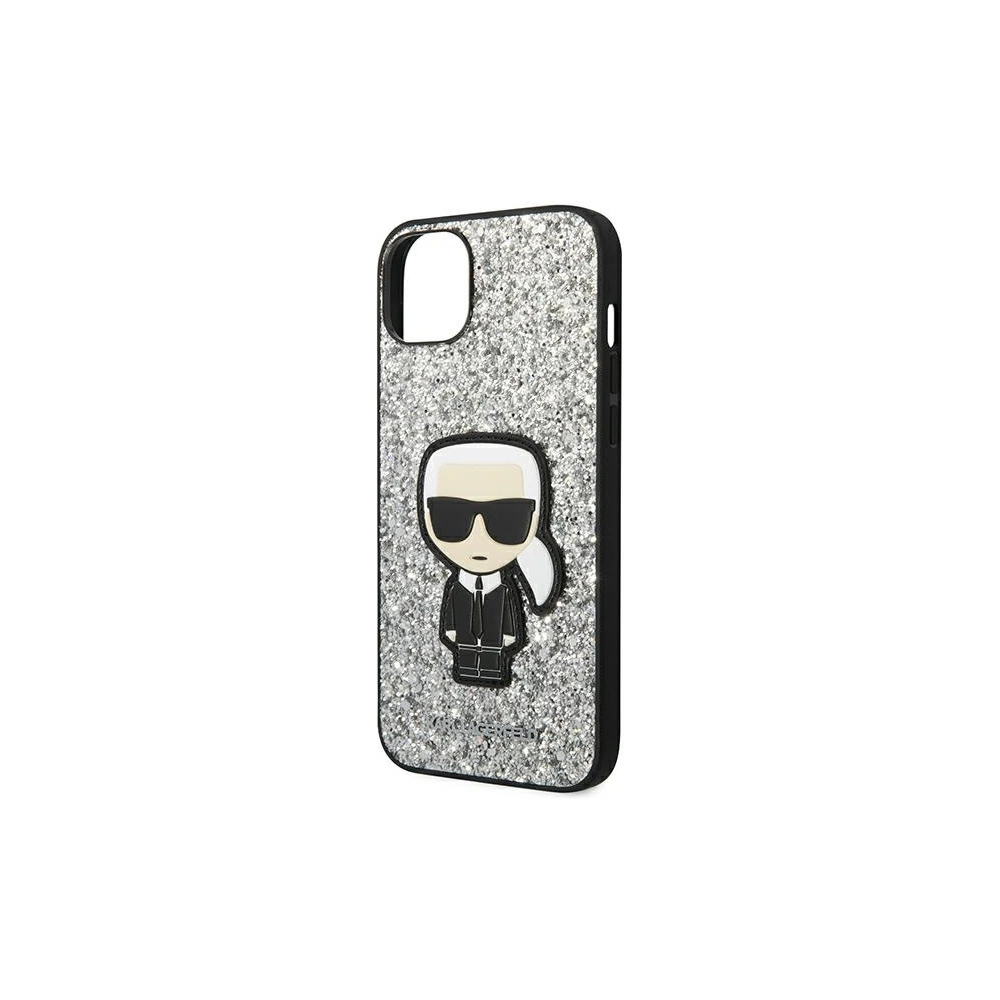 Hurtownia GSM - Etui Karl Lagerfeld KLHCP14SGFKPG Apple iPhone 14 hardcase srebrny/silver Glitter Flakes Ikonik - KLD1138 - {ean13} - Hurt