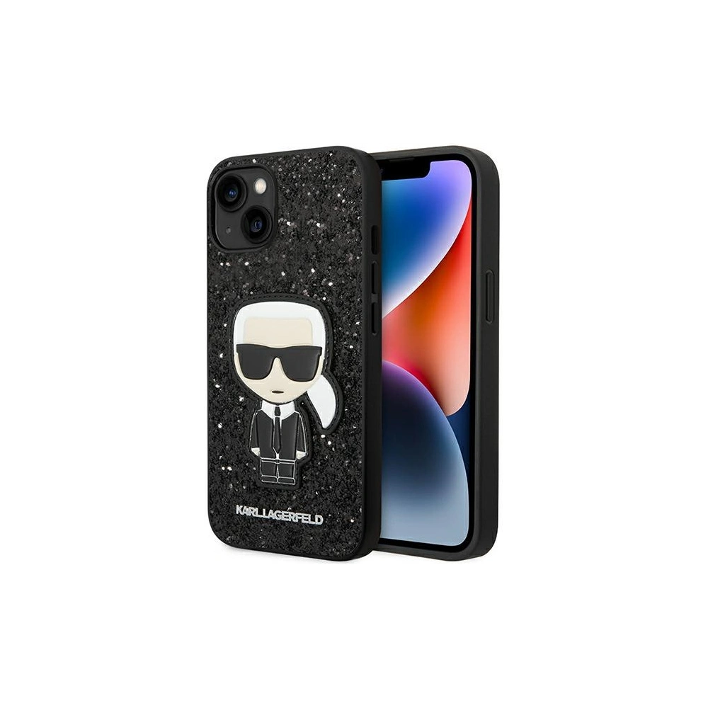 Hurtownia GSM - Etui Karl Lagerfeld KLHCP14SGFKPK Apple iPhone 14 hardcase negru/black Glitter Flakes Ikonik - KLD1139 - {ean13} - Hurt