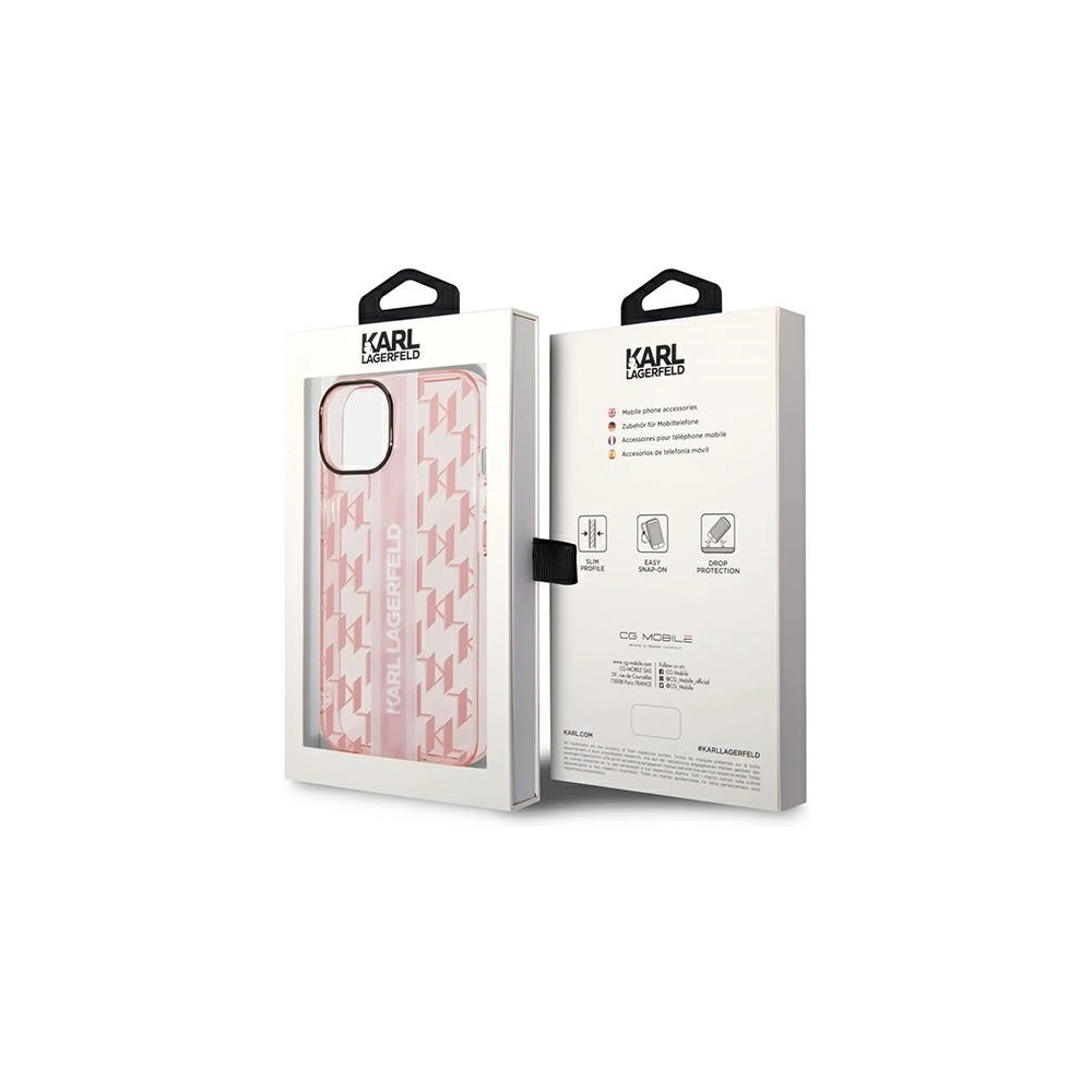 Hurtownia GSM - Etui Karl Lagerfeld KLHCP14SHKLSPCP Apple iPhone 14 hardcase roz/roz Mono Vertical Stripe - KLD1140 - {ean13} - Hurt
