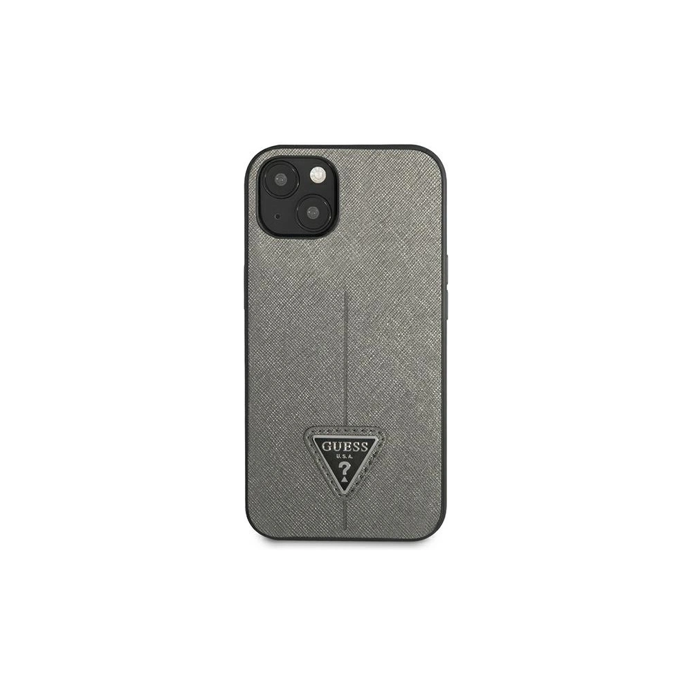 Hurtownia GSM - Etui Guess GUHCP14SPSATLG Apple iPhone 14 argintiu/silver hardcase SaffianoTriangle Logo - GUE2124 - {ean13} - Hurt