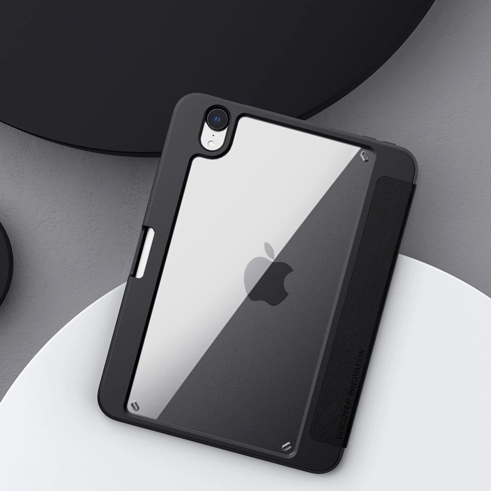 Hurtownia GSM - Etui Nillkin Bevel Leather Apple iPad mini 2021 (6. generációs) / iPad mini 8.3" 2024 7gen fekete - NLK541 - {ean13} - Hurt