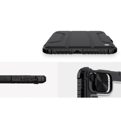 Etui Nillkin Bumper Leather Pro Smart Cover Apple iPad mini 2021 (6. generacji) / iPad mini 8.3" 2024 (7. generacji) czarny