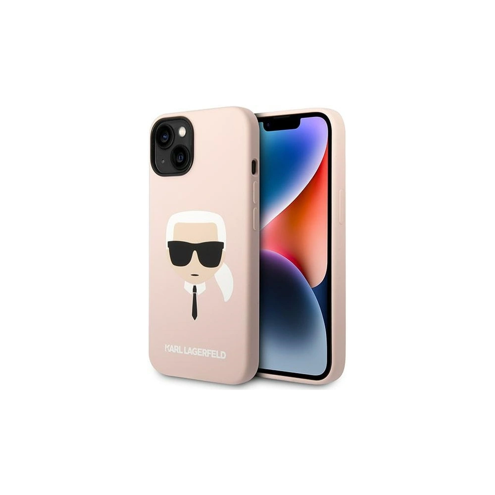 Hurtownia GSM - Etui Karl Lagerfeld KLHCP14SSLKHLP Apple iPhone 14 hardcase różowy/pink Silicone Karl`s Head - KLD1145 - {ean13} - Hurt