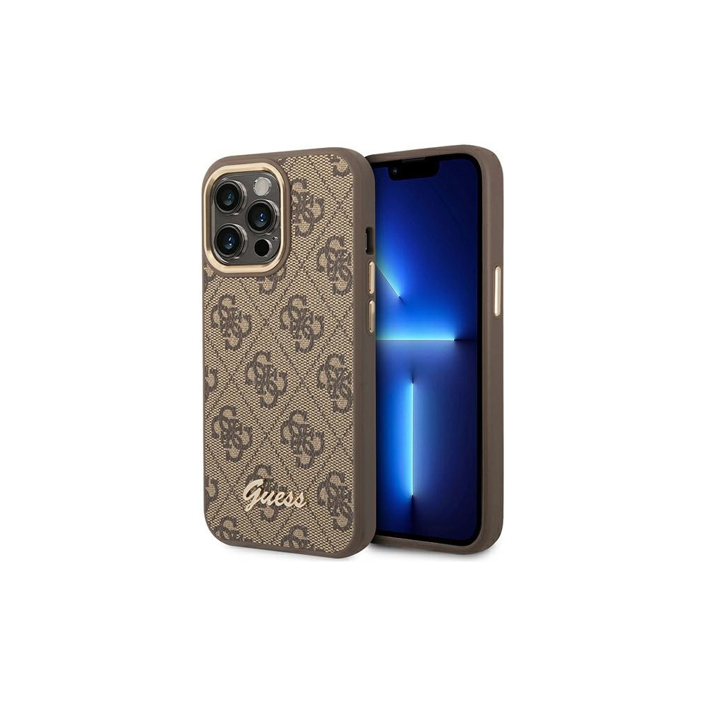 Hurtownia GSM - Etui Guess GUHCP14XHG4SHW Apple iPhone 14 Pro Max hnědý/brown tvrdý obal 4G Vintage Gold Logo - GUE2129 - {ean13} - Hurt