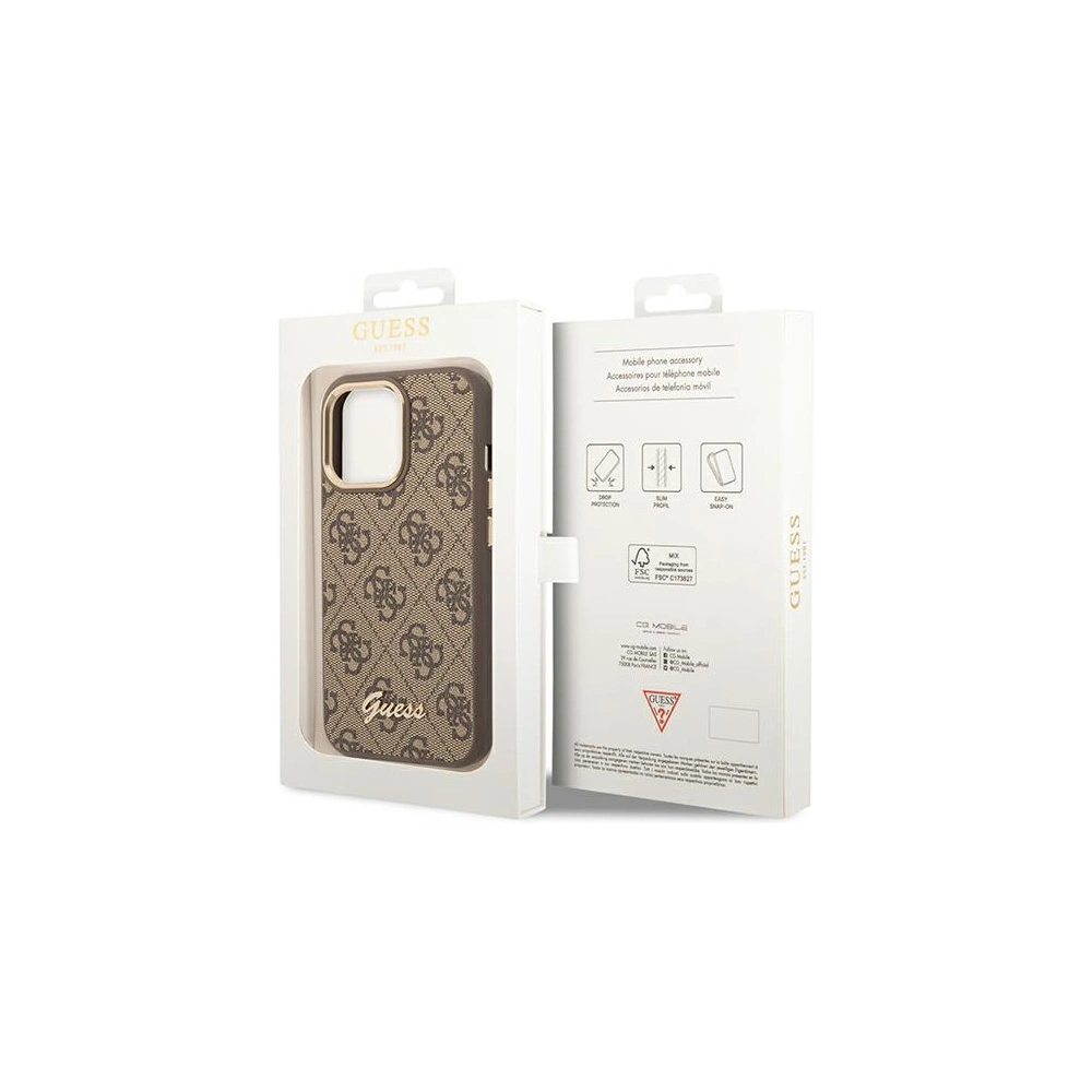 Hurtownia GSM - Etui Guess GUHCP14XHG4SHW Apple iPhone 14 Pro Max brązowy/brown hard case 4G Vintage Gold Logo - GUE2129 - {ean13} - Hurt
