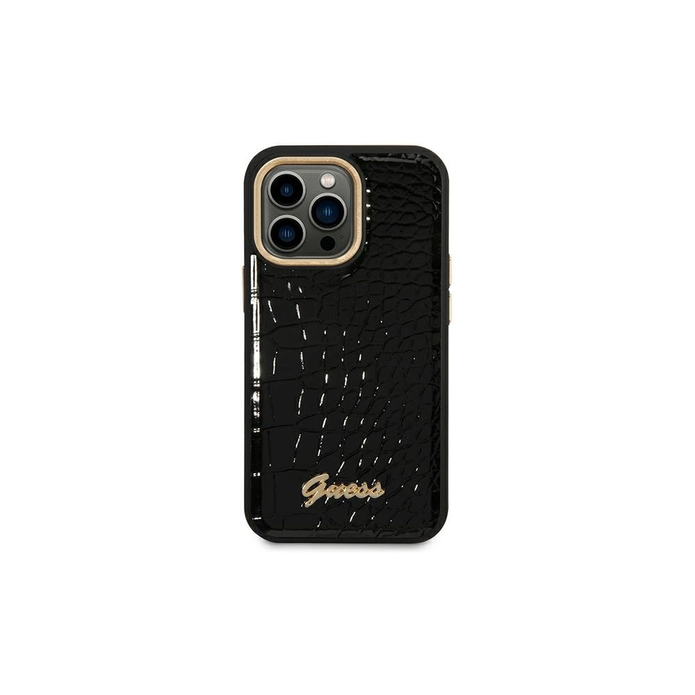 Hurtownia GSM - Case Guess GUHCP14XHGCRHK Apple iPhone 14 Pro Max schwarz/black hardcase Croco Collection - GUE2130 - {ean13} - Hurt
