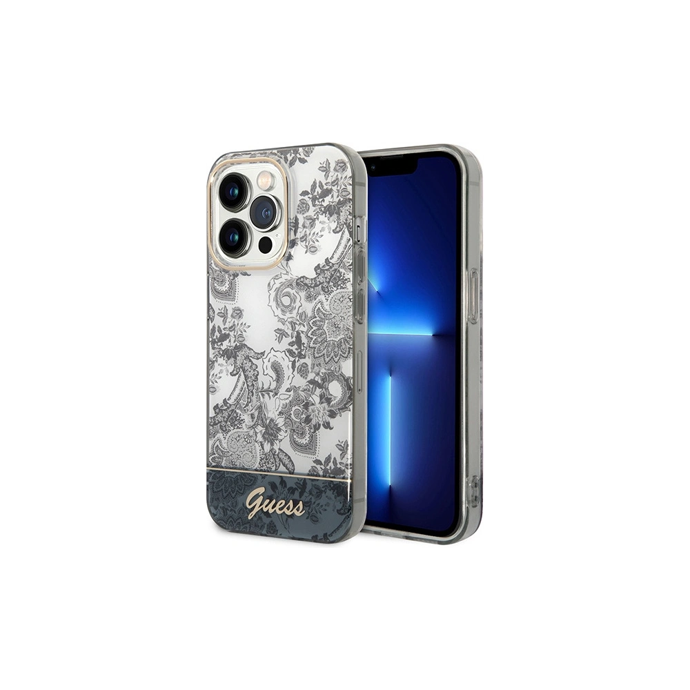 Hurtownia GSM - Etui Guess GUHCP14XHGPLHG Apple iPhone 14 Pro Max gri/grey hardcase Colecția Porcelain - GUE2132 - {ean13} - Hurt