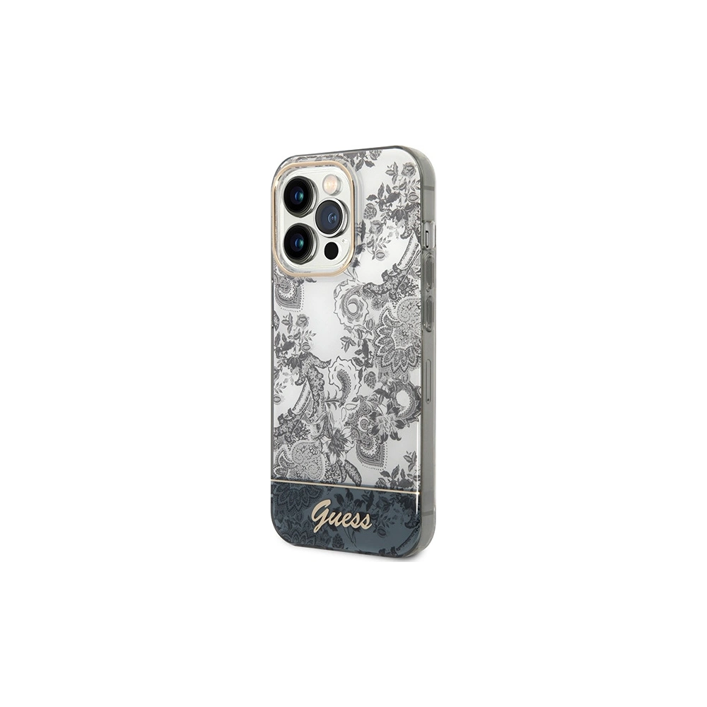 Hurtownia GSM - Etui Guess GUHCP14XHGPLHG Apple iPhone 14 Pro Max šedý/grey hardcase Porcelain Collection - GUE2132 - {ean13} - Hurt