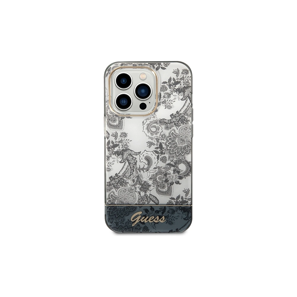 Hurtownia GSM - Etui Guess GUHCP14XHGPLHG Apple iPhone 14 Pro Max šedý/grey hardcase Porcelain Collection - GUE2132 - {ean13} - Hurt
