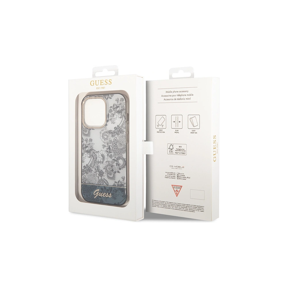 Hurtownia GSM - Etui Guess GUHCP14XHGPLHG Apple iPhone 14 Pro Max šedý/grey hardcase Porcelain Collection - GUE2132 - {ean13} - Hurt