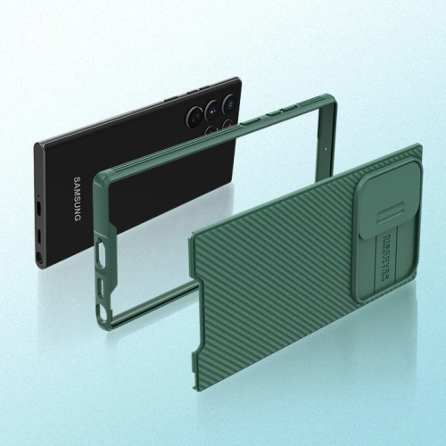 Etui Nillkin CamShield Pro Samsung Galaxy S22 Ultra niebieski