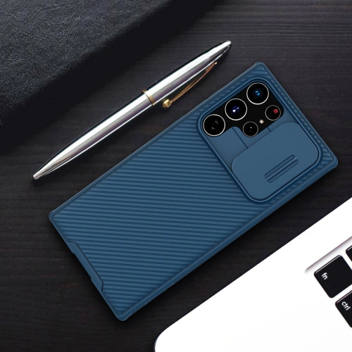 Etui Nillkin CamShield Pro Samsung Galaxy S22 Ultra niebieski