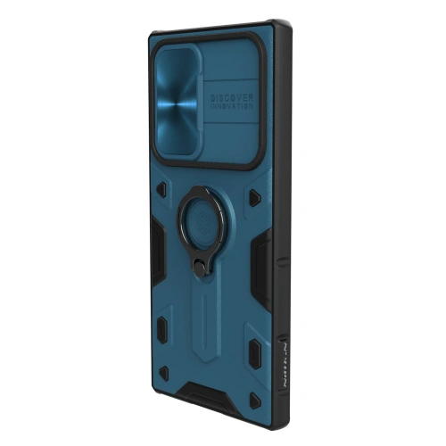 Etui Nillkin CamShield Armor Samsung Galaxy S22 Ultra niebieski