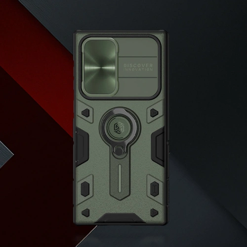 Etui Nillkin CamShield Armor Samsung Galaxy S22 Ultra niebieski