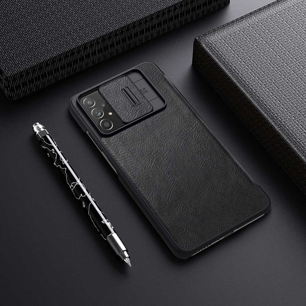 Hurtownia GSM - Etui Nillkin Qin Samsung Galaxy A73 negru - NLK555 - {ean13} - Hurt