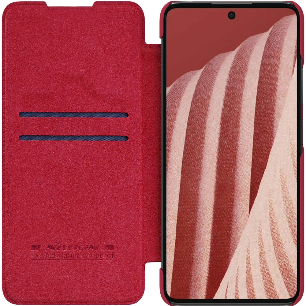 Hurtownia GSM - Etui Nillkin Qin Samsung Galaxy A73 roșu - NLK556 - {ean13} - Hurt