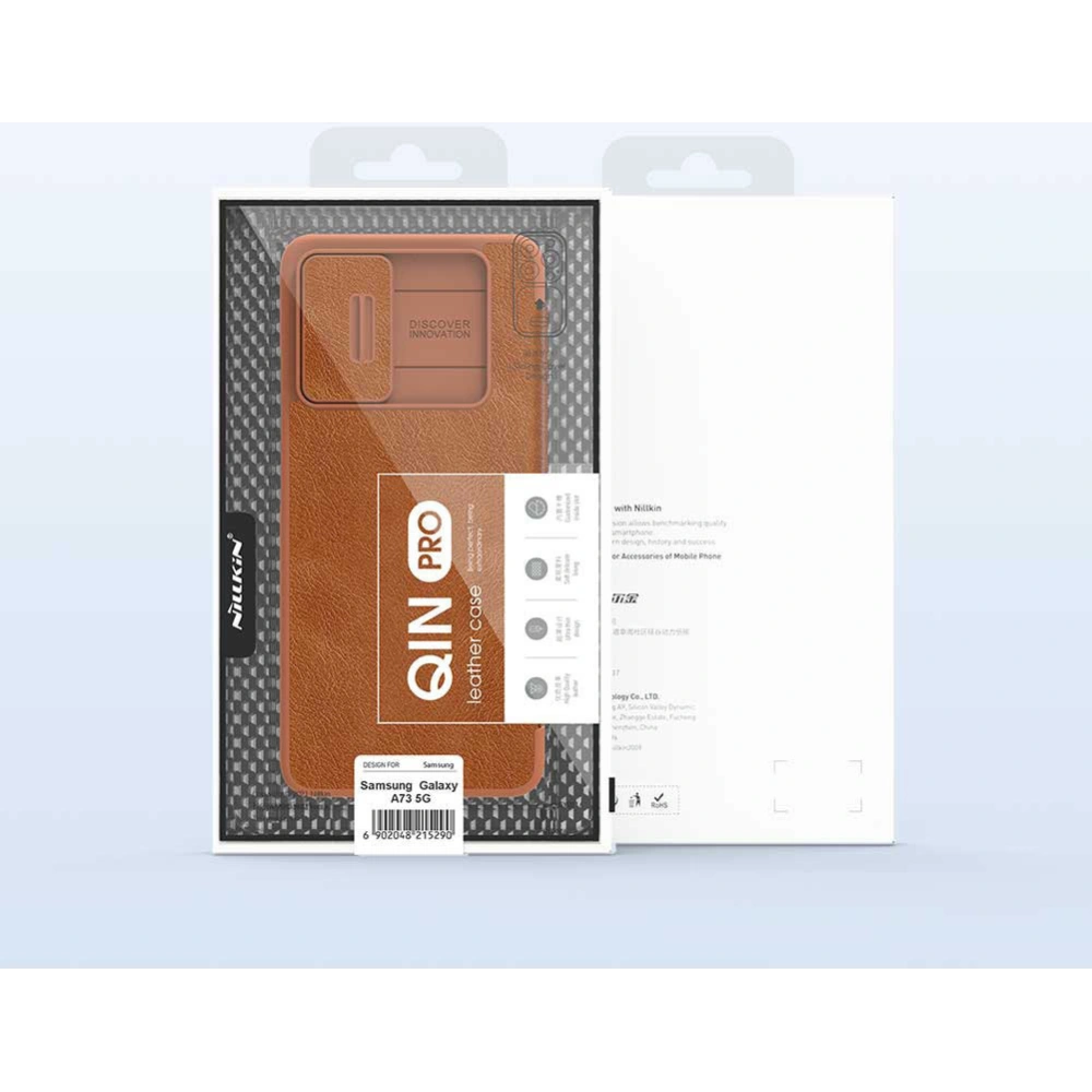 Hurtownia GSM - Etui Nillkin Qin Samsung Galaxy A73 roșu - NLK556 - {ean13} - Hurt