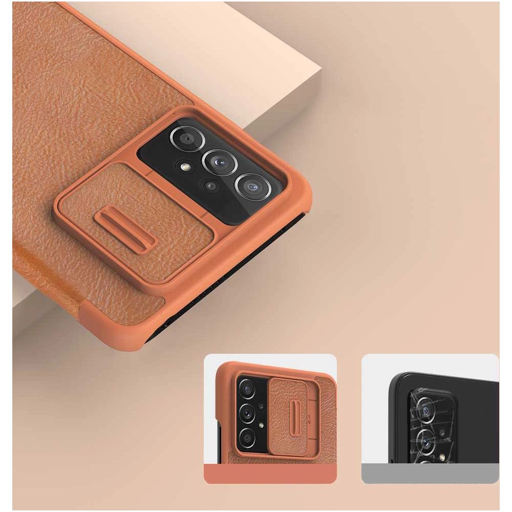 Hurtownia GSM - Etui Nillkin Qin Samsung Galaxy A73 roșu - NLK556 - {ean13} - Hurt