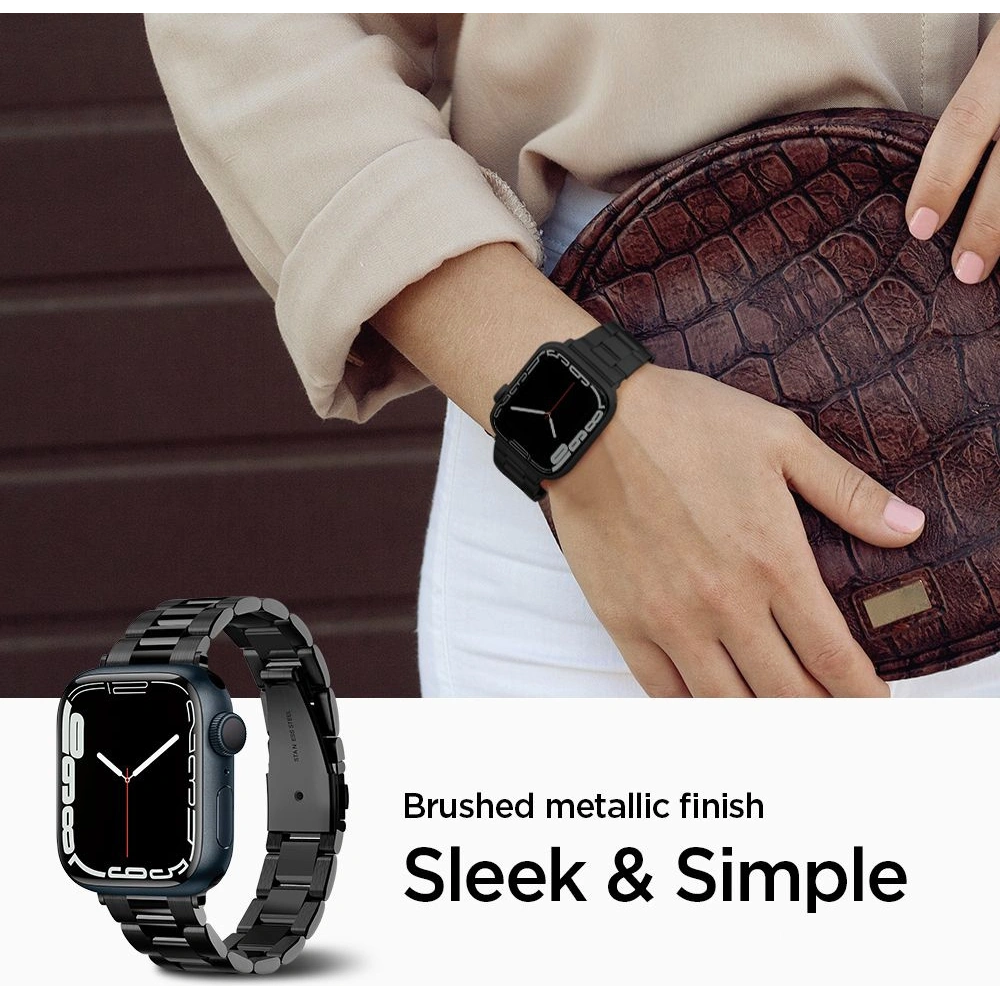 Wholesale Bracelet Spigen Modern Fit Band Apple Watch 4/5/6/7/SE/8/9 40/41mm Black - SPN2538 - {ean13} - Hurt