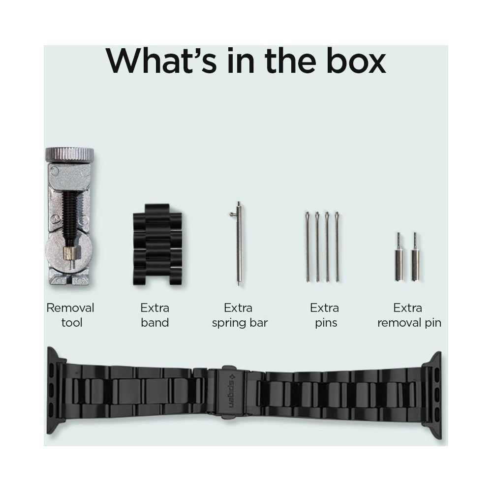 Wholesale Bracelet Spigen Modern Fit Band Apple Watch 4/5/6/7/SE/8/9 40/41mm Black - SPN2538 - {ean13} - Hurt