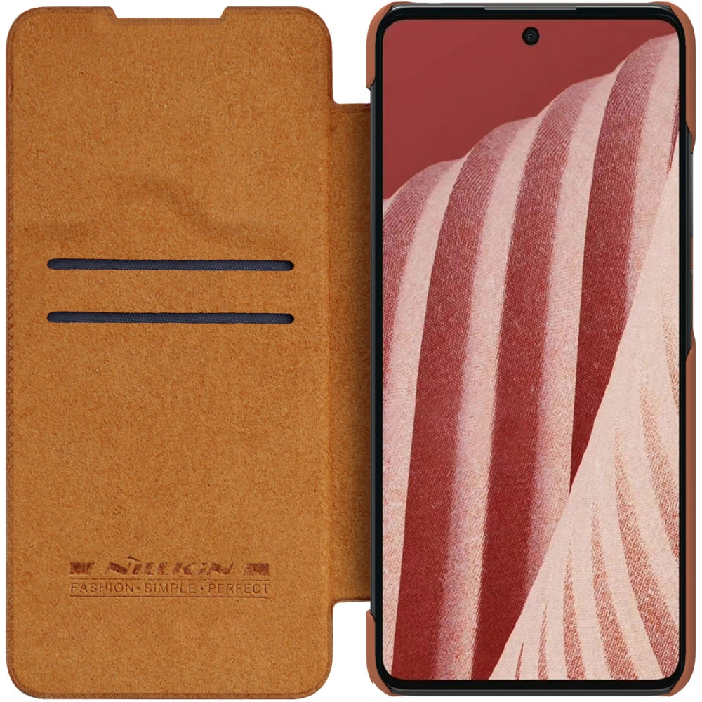 Hurtownia GSM - Etui Nillkin Qin Samsung Galaxy A73 barna - NLK557 - {ean13} - Hurt