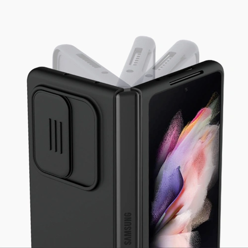 Etui Nillkin CamShield Silky Silicone Samsung Galaxy Z Fold 3 czarny