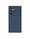 Etui Nillkin CamShield Silky Silicone Samsung Galaxy S22 Ultra albastru