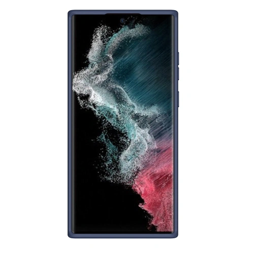 Etui Nillkin CamShield Silky Silicone Samsung Galaxy S22 Ultra niebieski