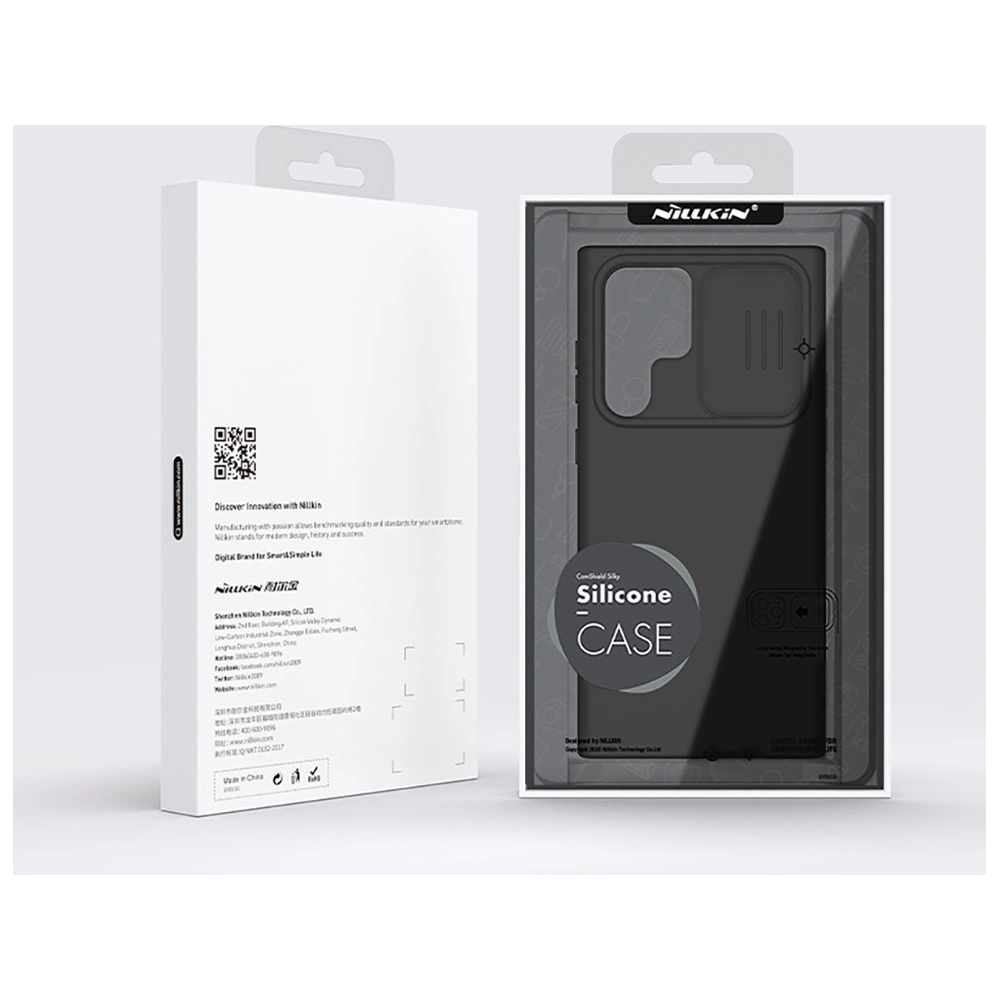 Hurtownia GSM - Etui Nillkin CamShield Silky Silicone Samsung Galaxy S22 Ultra modrý - NLK564 - {ean13} - Hurt