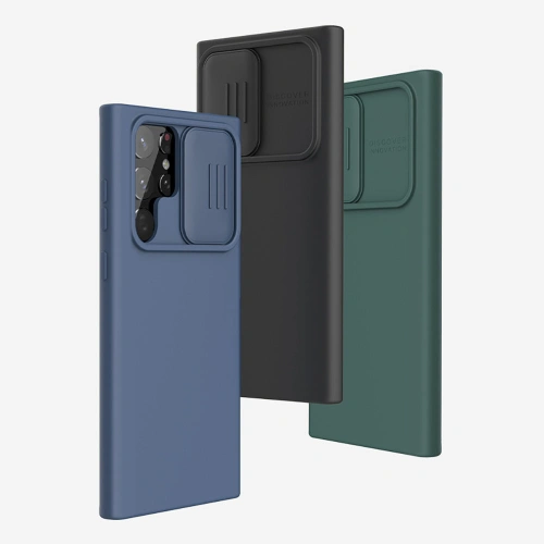 Etui Nillkin CamShield Silky Silicone Samsung Galaxy S22 Ultra zielony