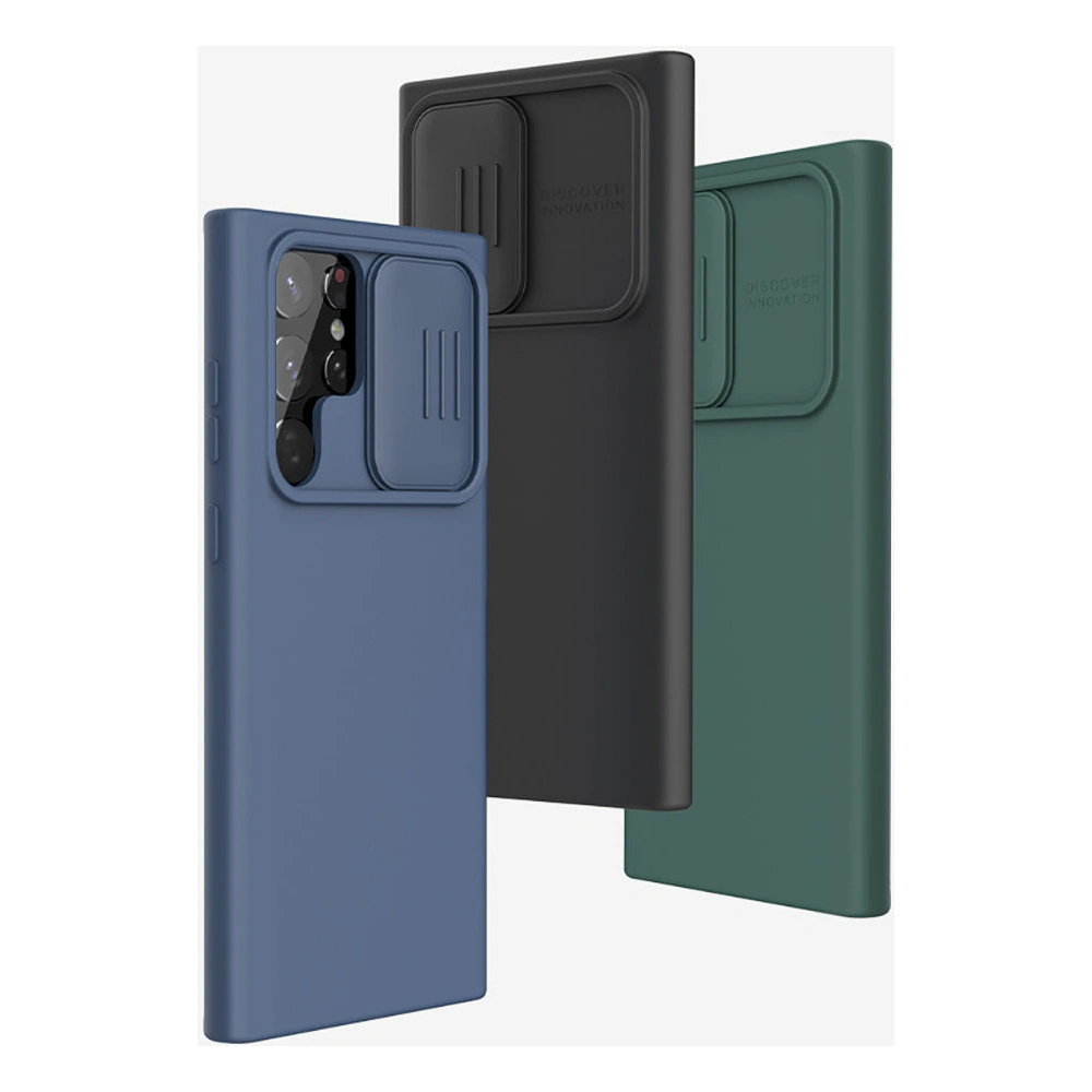 Hurtownia GSM - Etui Nillkin CamShield Silky Silicone Samsung Galaxy S22 Ultra verde - NLK565 - {ean13} - Hurt