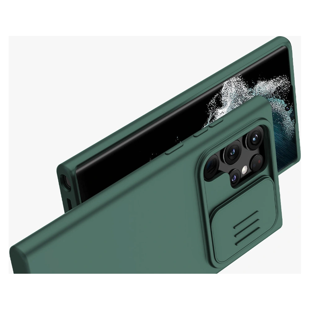 Hurtownia GSM - Etui Nillkin CamShield Silky Silicone Samsung Galaxy S22 Ultra verde - NLK565 - {ean13} - Hurt