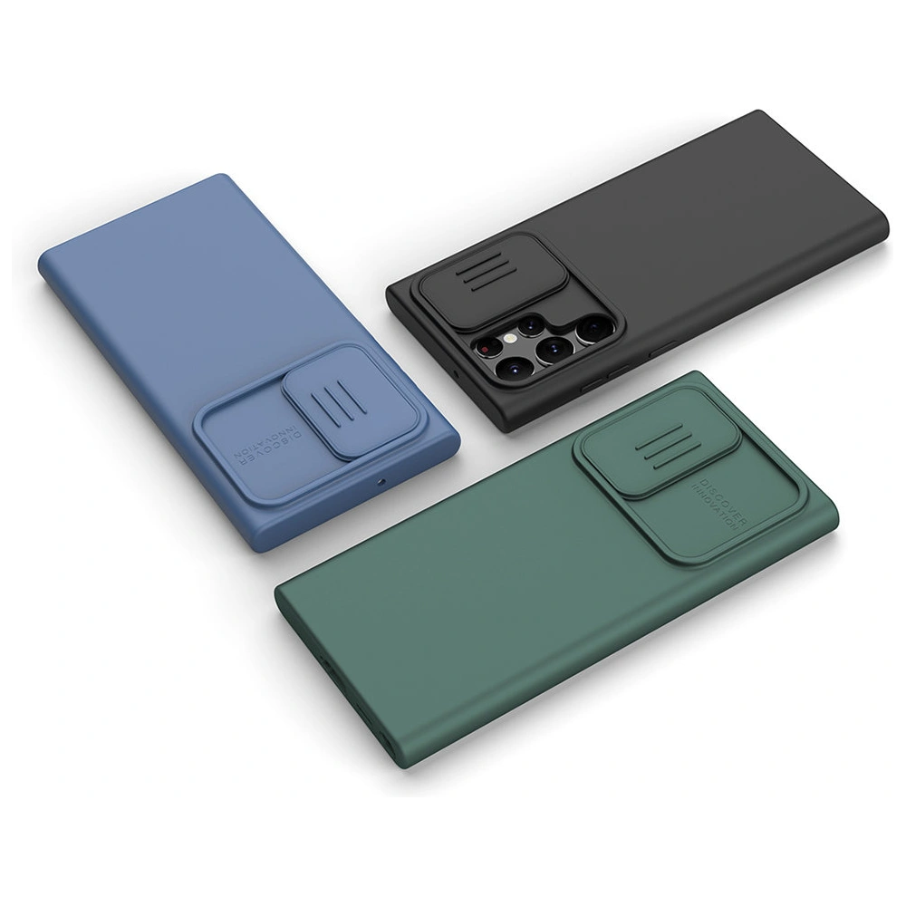 Hurtownia GSM - Etui Nillkin CamShield Silky Silicone Samsung Galaxy S22 Ultra verde - NLK565 - {ean13} - Hurt
