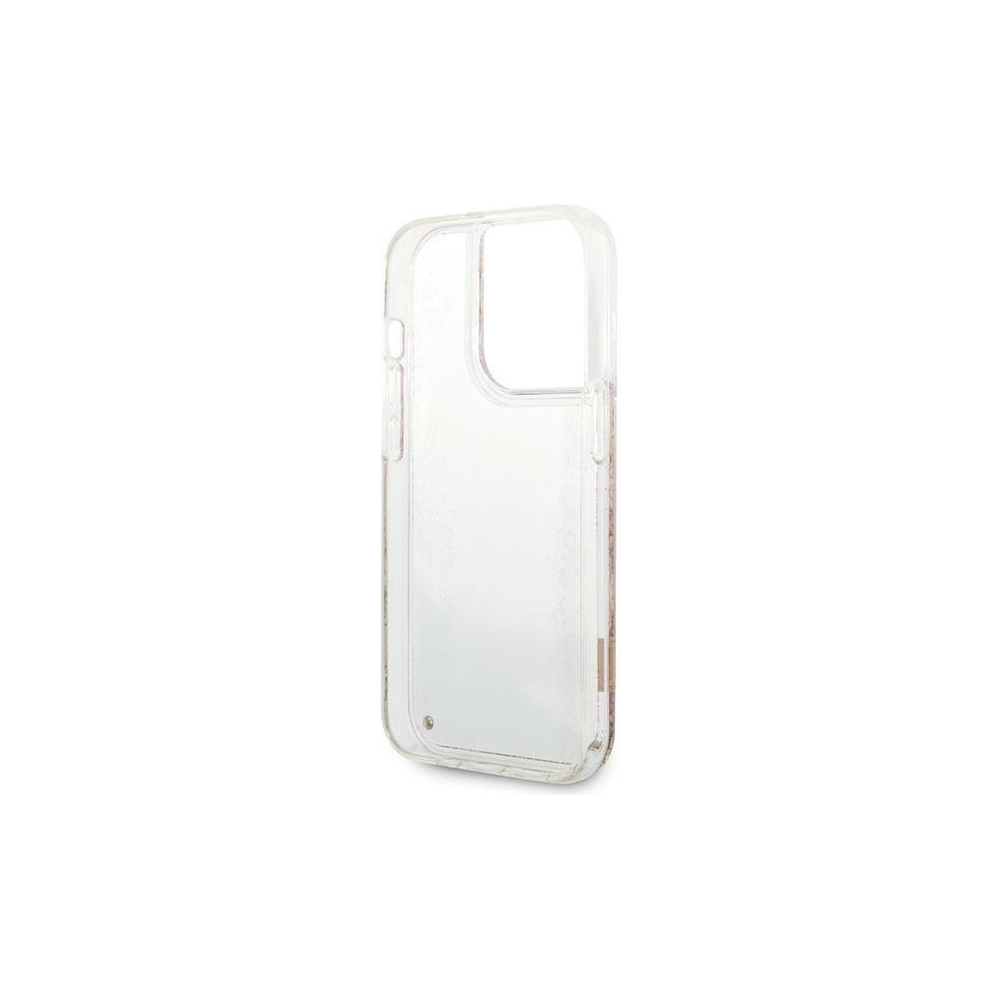 Case Guess GUHCP14XLFLSD Apple iPhone 14 Pro Max gold/hartschale Paisley Flüssig-Glitzer