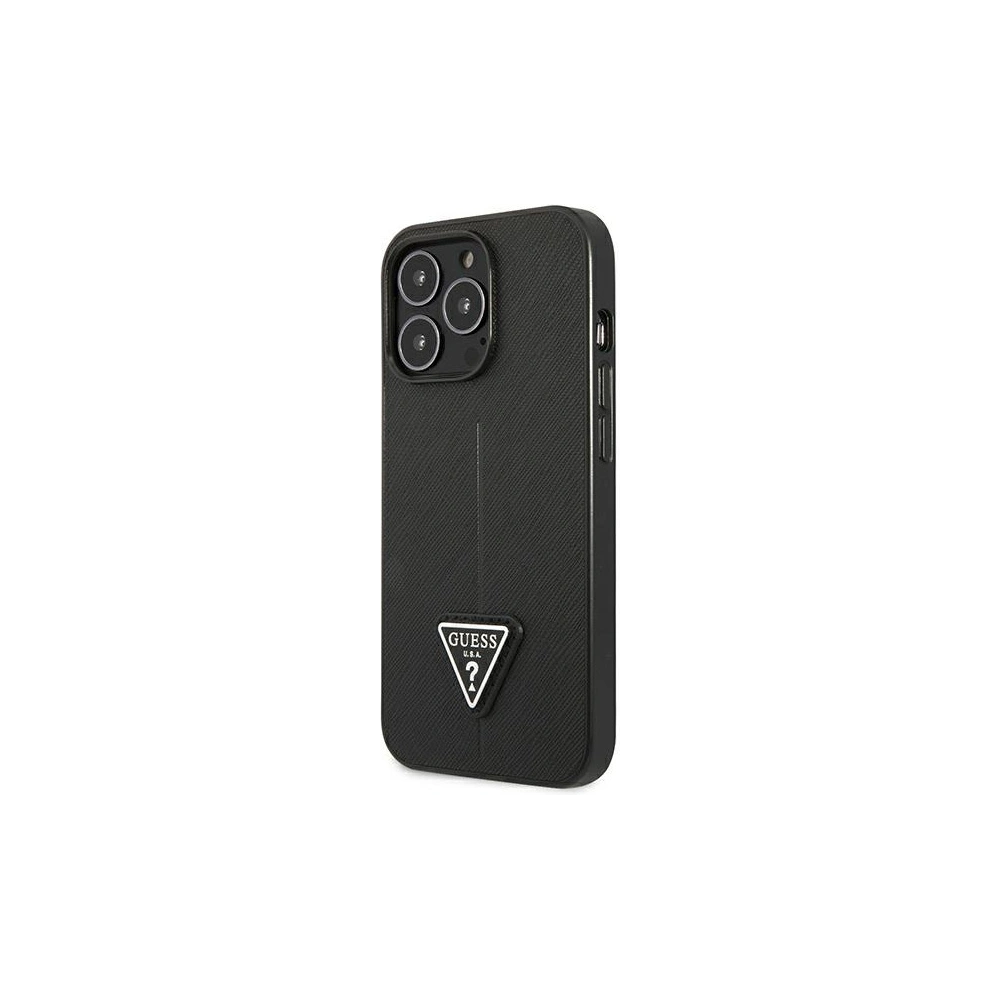 Etui Guess GUHCP14XPSATLK Apple iPhone 14 Pro Max negru/black hardcase SaffianoTriangle Logo