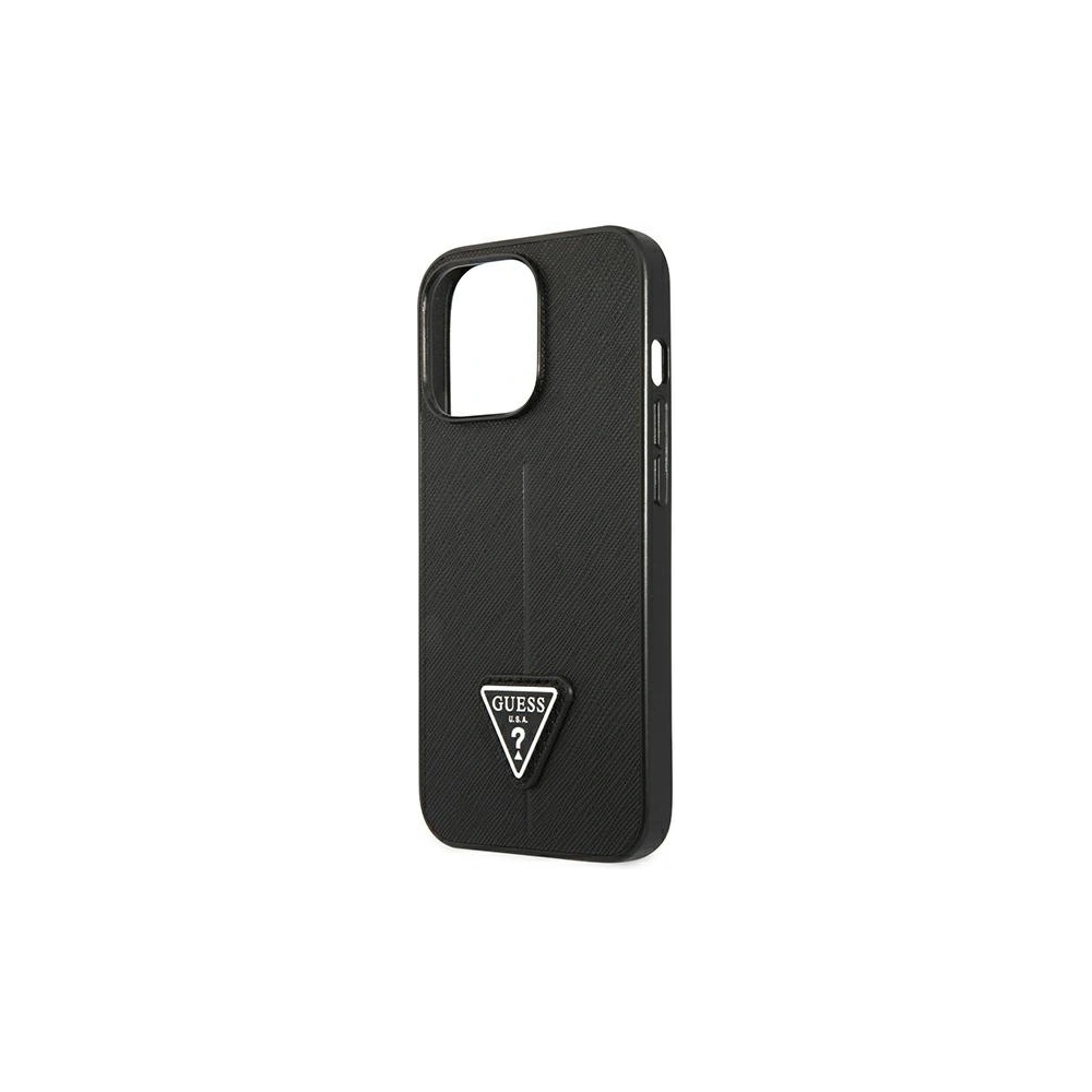 Etui Guess GUHCP14XPSATLK Apple iPhone 14 Pro Max negru/black hardcase SaffianoTriangle Logo
