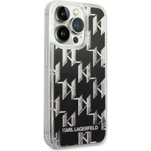 Etui Karl Lagerfeld KLHCP14XLMNMK Apple iPhone 14 Pro Max hardcase negru/black Liquid Glitter Monogram