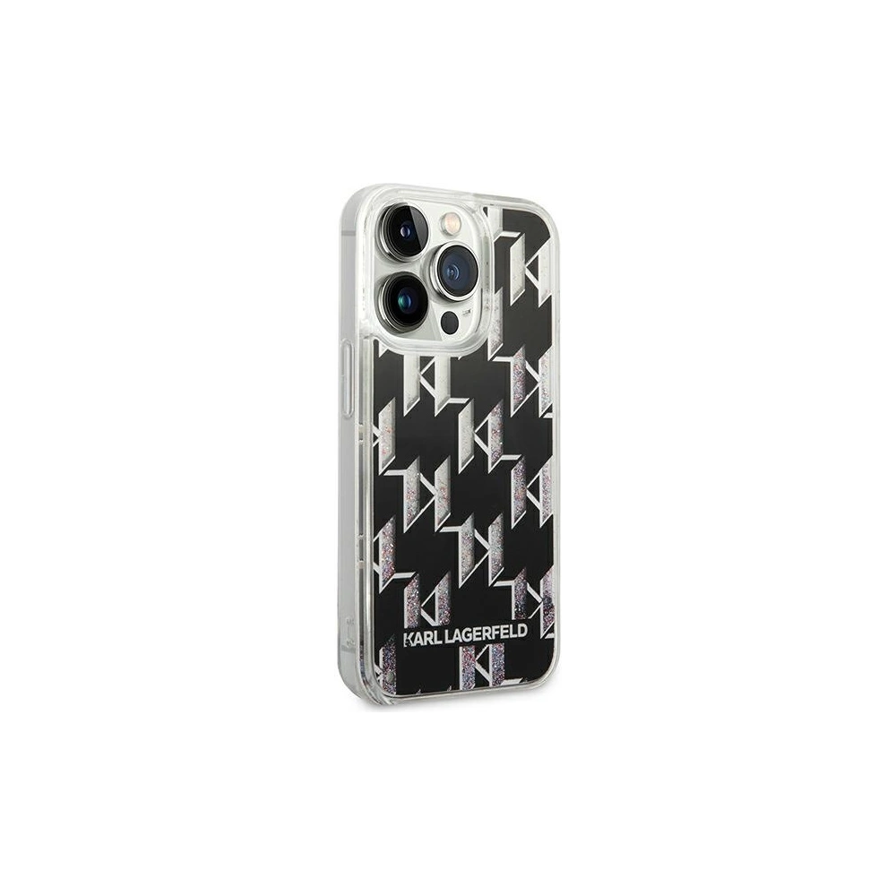 Wholesale Karl Lagerfeld KLHCP14XLMNMK Apple iPhone 14 Pro Max hardcase black Liquid Glitter Monogram - KLD1150 - {ean13} - Hurt