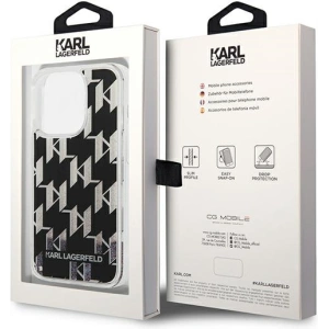 Etui Karl Lagerfeld KLHCP14XLMNMK Apple iPhone 14 Pro Max hardcase negru/black Liquid Glitter Monogram