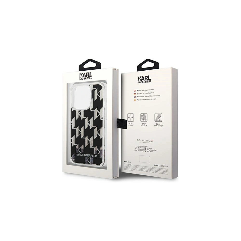 Hurtownia GSM - Etui Karl Lagerfeld KLHCP14XLMNMK Apple iPhone 14 Pro Max hardcase czarny/black Liquid Glitter Monogram - KLD1150 - {ean13} - Hurt