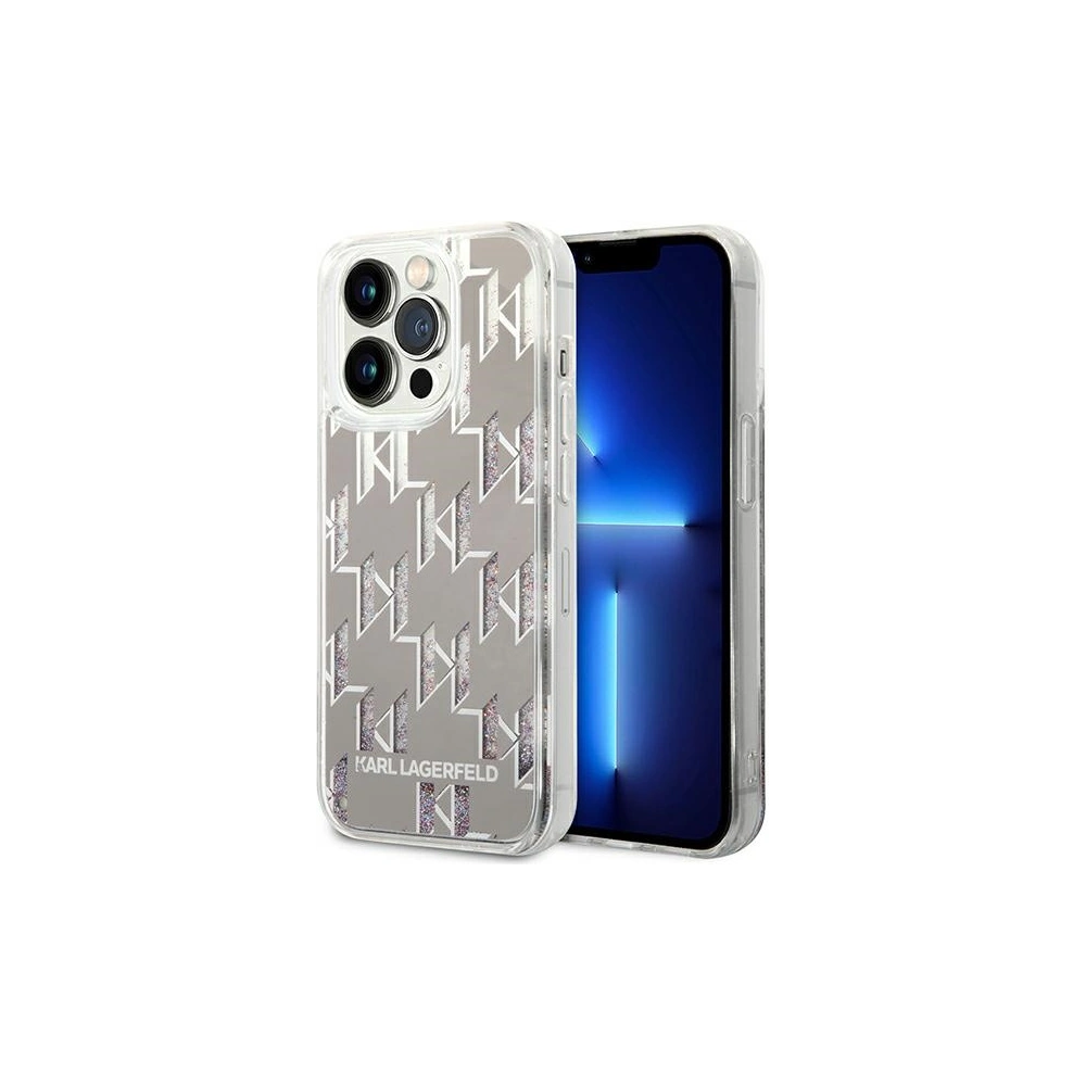 Hurtownia GSM - Etui Karl Lagerfeld KLHCP14XLMNMS Apple iPhone 14 Pro Max hardcase srebrny/silver Liquid Glitter Monogram - KLD1151 - {ean13} - Hurt