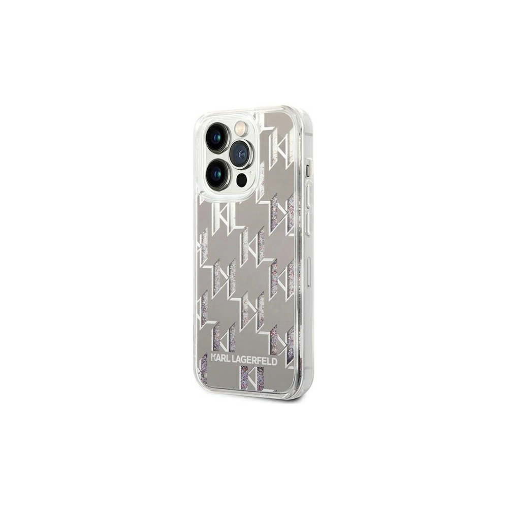 Hurtownia GSM - Etui Karl Lagerfeld KLHCP14XLMNMS Apple iPhone 14 Pro Max hardcase srebrny/silver Liquid Glitter Monogram - KLD1151 - {ean13} - Hurt