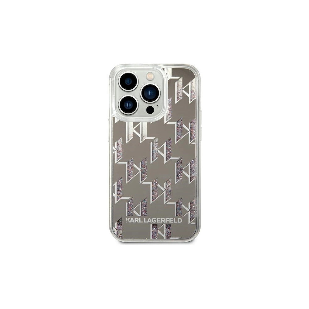 Hurtownia GSM - Etui Karl Lagerfeld KLHCP14XLMNMS Apple iPhone 14 Pro Max hardcase srebrny/silver Liquid Glitter Monogram - KLD1151 - {ean13} - Hurt
