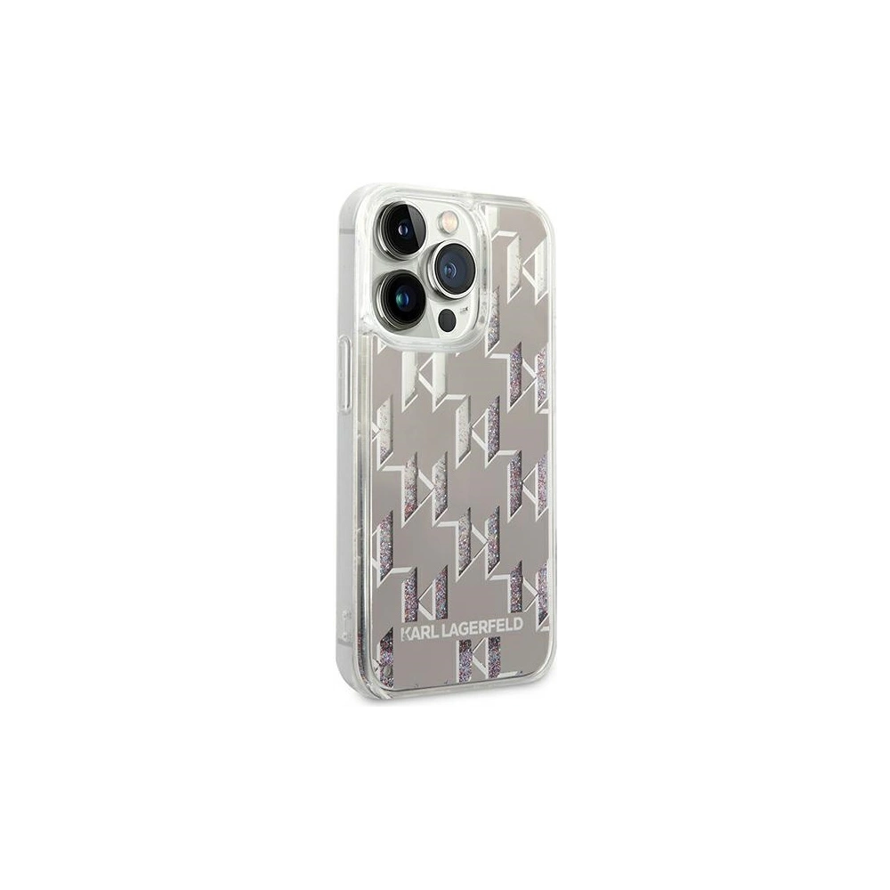 Hurtownia GSM - Etui Karl Lagerfeld KLHCP14XLMNMS Apple iPhone 14 Pro Max hardcase srebrny/silver Liquid Glitter Monogram - KLD1151 - {ean13} - Hurt