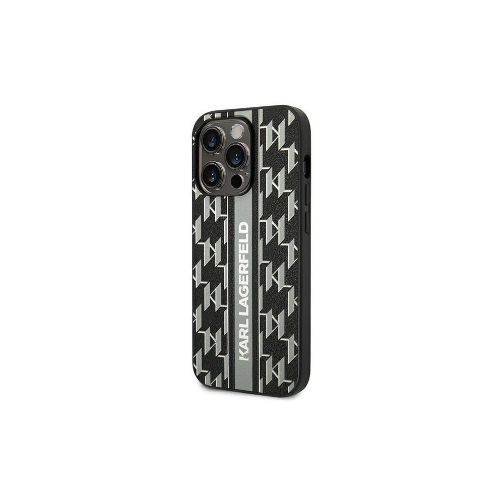 Hurtownia GSM - Etui Karl Lagerfeld KLHCP14XPGKLSKG Apple iPhone 14 Pro Max hardcase szürke/grey Monogram Stripe - KLD1152 - {ean13} - Hurt