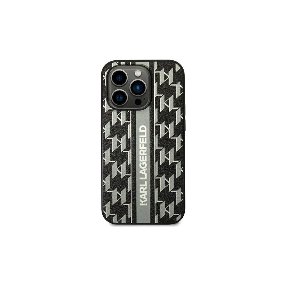 Hurtownia GSM - Etui Karl Lagerfeld KLHCP14XPGKLSKG Apple iPhone 14 Pro Max hardcase szürke/grey Monogram Stripe - KLD1152 - {ean13} - Hurt